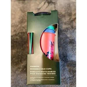❄️ Starbucks | New in Package - 24oz Holiday Print Cold Cup Set